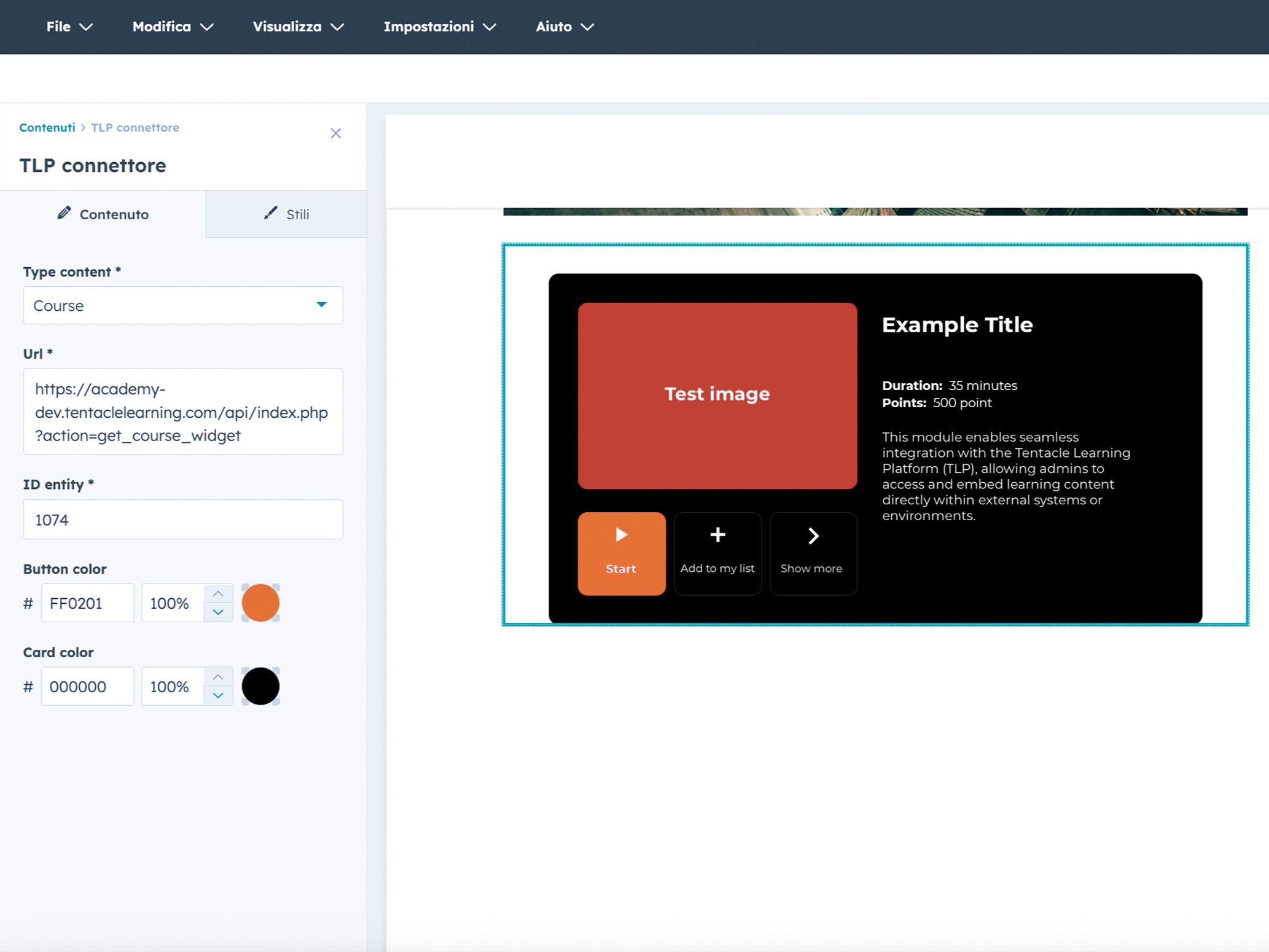 Embed courses and learning paths